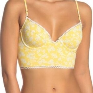 Free People Intimate Lulu Floral Longline Bra